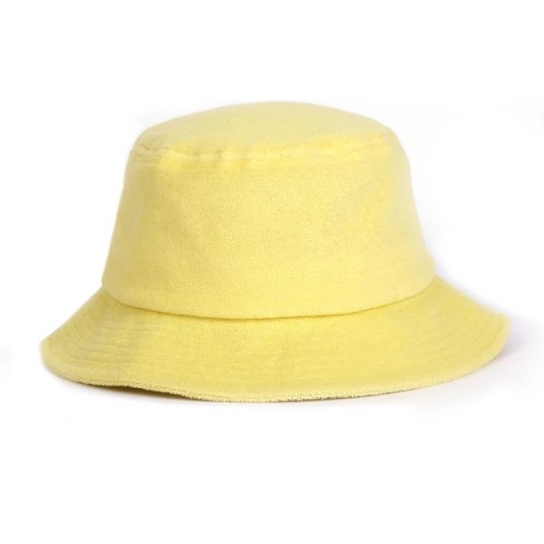 Big Size Yellow Terry Towelling Hat (80% cotton / 20% polyester, adjustable band, fits 62-65cms)